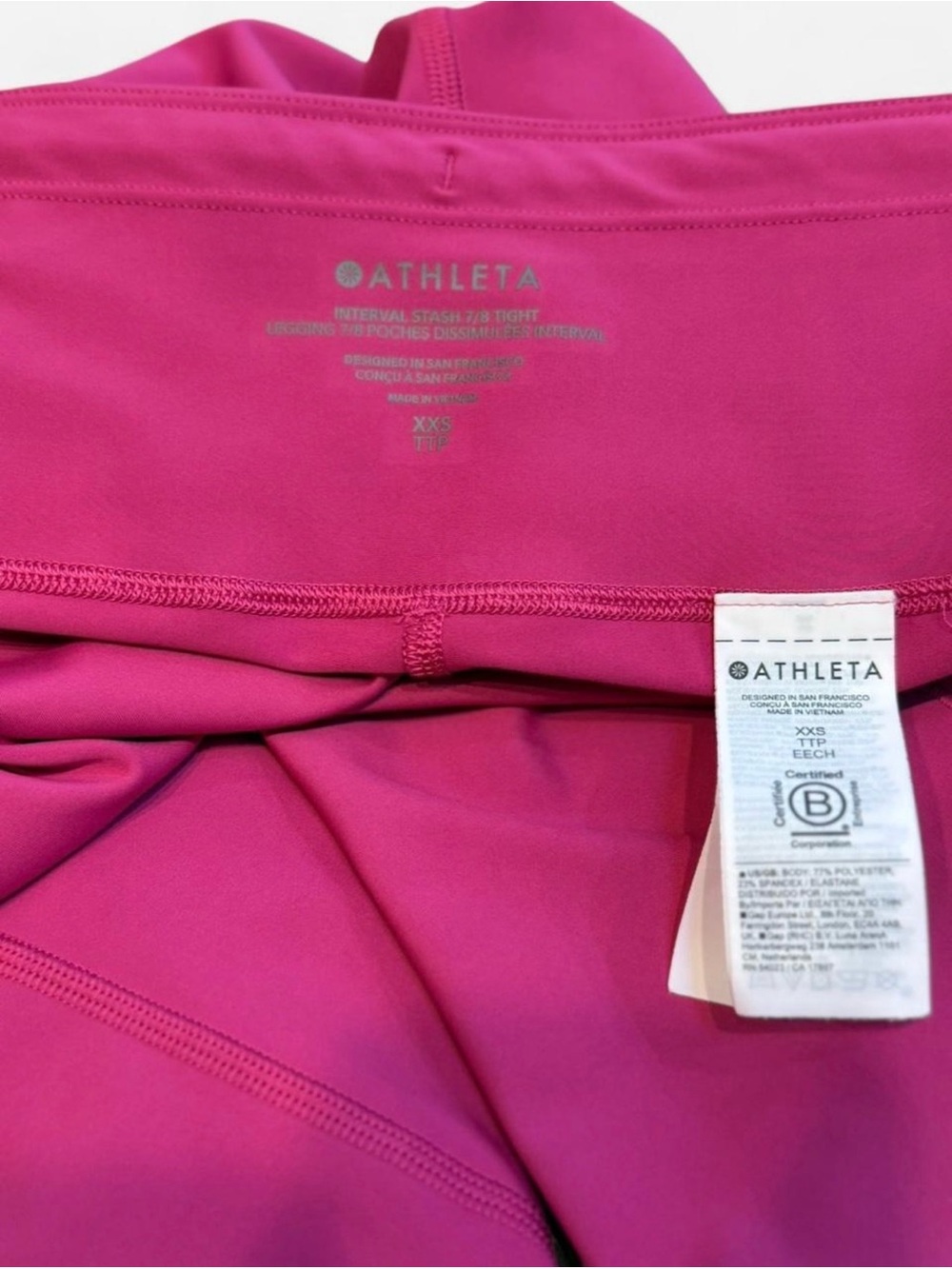 Athleta Interval Stash 7/8 Leggings High Rise Running Yoga Active Athletic - Picture 5 of 5